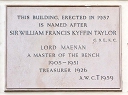 Taylor, William Francis Kyffin (1st Baron Maenan) (id=9878)